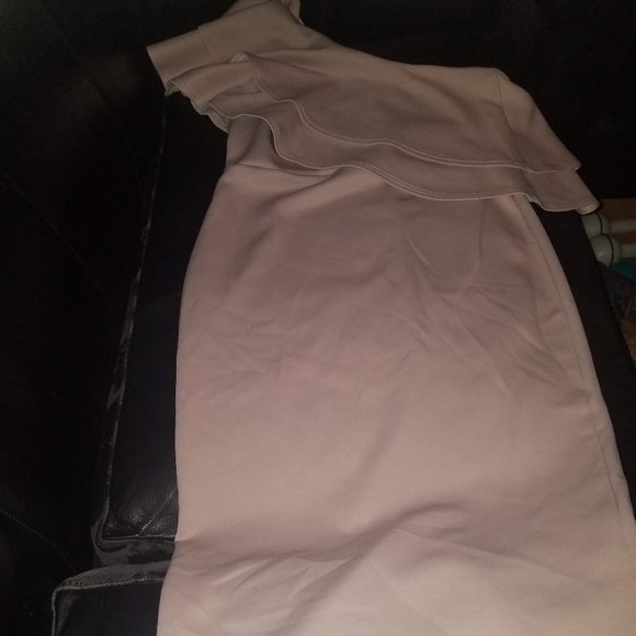 ASOS Ruffle Front One Shoulder Dress - Picture 2 of 4